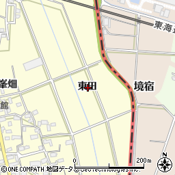愛知県豊橋市原町東田周辺の地図