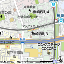 兵庫県神戸市東灘区魚崎西町3丁目周辺の地図