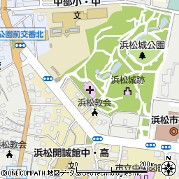 浜松市役所　市民部美術館周辺の地図
