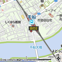 西淀川千船郵便局周辺の地図