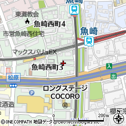 兵庫県神戸市東灘区魚崎西町3丁目2周辺の地図