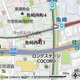 兵庫県神戸市東灘区魚崎西町3丁目3周辺の地図