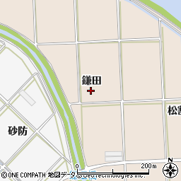 愛知県豊橋市野依町（鎌田）周辺の地図