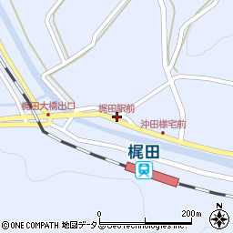 梶田駅前周辺の地図