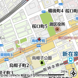 串かつ ふなこし 六甲道周辺の地図