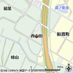 愛知県豊橋市大崎町（西山田）周辺の地図