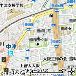 大阪府大阪市北区豊崎5丁目5周辺の地図