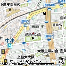 大阪府大阪市北区豊崎5丁目5周辺の地図