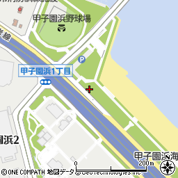 兵庫県西宮市甲子園浜周辺の地図