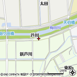 愛知県豊橋市畑ケ田町芦川周辺の地図