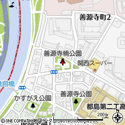 善源寺楠公園周辺の地図