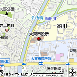 〒574-0000 大阪府大東市（以下に掲載がない場合）の地図