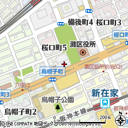 しあわせどらやき 六甲道店周辺の地図