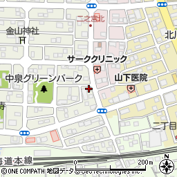磐田二之宮郵便局周辺の地図