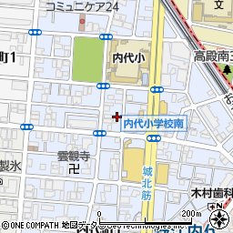 大阪府大阪市都島区内代町周辺の地図