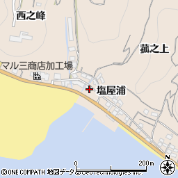 愛知県南知多町（知多郡）豊浜（塩屋浦）周辺の地図