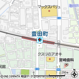 静岡県磐田市周辺の地図