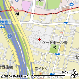 大阪鶴見花き地方卸売市場東テント荷捌き施設周辺の地図