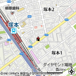 ＥＮＥＯＳ塚本ＳＳ周辺の地図