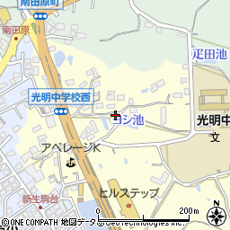 奈良県生駒市小明町117周辺の地図