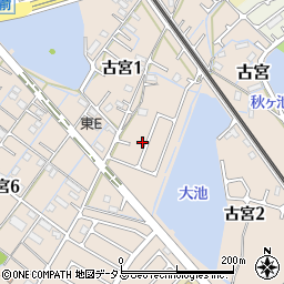 兵庫県加古郡播磨町古宮大池ノ下周辺の地図