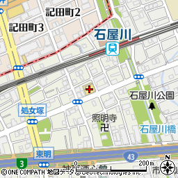 兵庫日産御影店周辺の地図