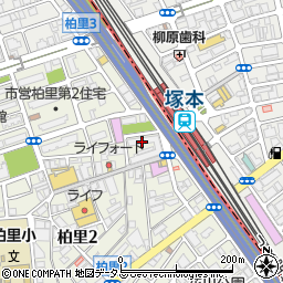 おたふく 塚本店周辺の地図