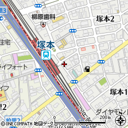 グリーンハウス塚本周辺の地図