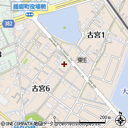 兵庫県加古郡播磨町古宮地蔵開地周辺の地図