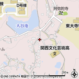 奈良県奈良市津風呂町周辺の地図