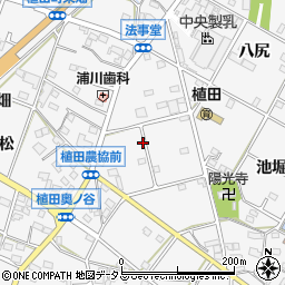 愛知県豊橋市植田町中ノ堀周辺の地図