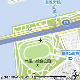 芦屋市総合公園トイレ１周辺の地図