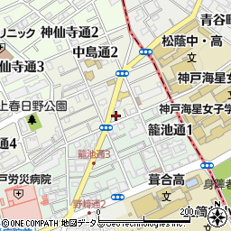神戸中島通萬利レジデンス周辺の地図