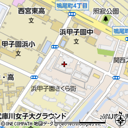兵庫県西宮市古川町周辺の地図