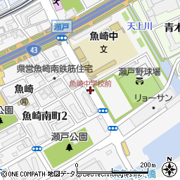 魚崎中学校前周辺の地図