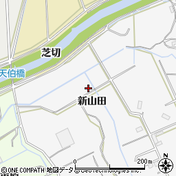 愛知県豊橋市天伯町新山田周辺の地図