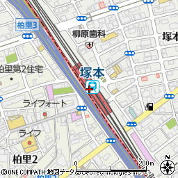 セブンイレブンハートインＪＲ塚本駅西口店周辺の地図