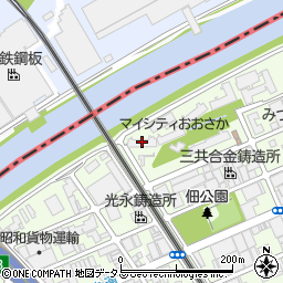 マイシティおおさか２番館周辺の地図