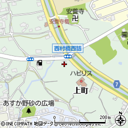 ファミリーマート生駒上町店周辺の地図