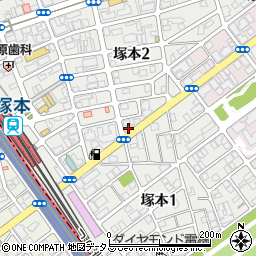 おべんとうの米米亭＋　塚本店周辺の地図