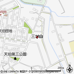 愛知県豊橋市天伯町三ツ山周辺の地図