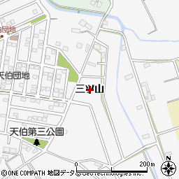愛知県豊橋市天伯町（三ツ山）周辺の地図