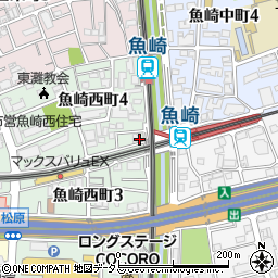 兵庫県神戸市東灘区魚崎西町4丁目1周辺の地図