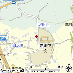 奈良県生駒市小明町57周辺の地図