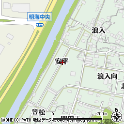 愛知県豊橋市大崎町安平周辺の地図