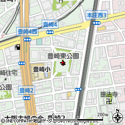 豊崎東公園周辺の地図