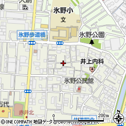 大阪府大東市氷野1丁目周辺の地図