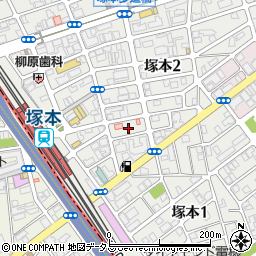 大阪府大阪市淀川区塚本2丁目19周辺の地図