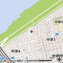 大阪府大阪市北区中津周辺の地図