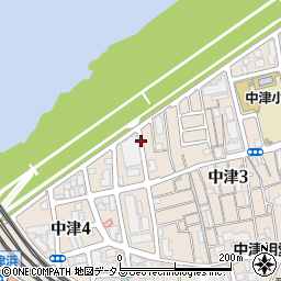 大阪府大阪市北区中津周辺の地図